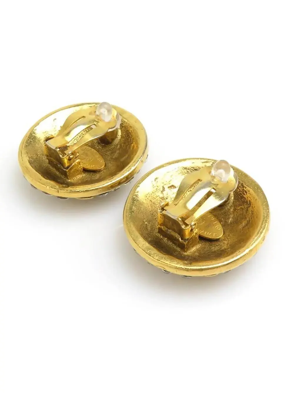 Auth Chanel Cc Logo Clip On Earrings #302728C33B